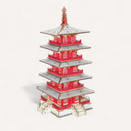 Puzzle 3D Temple Chinois En Bois : Construisez un Chef-d’œuvre Unique !