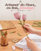 Puzzle 3d Tulipe Rose : Créez une œuvre florale unique et captivante