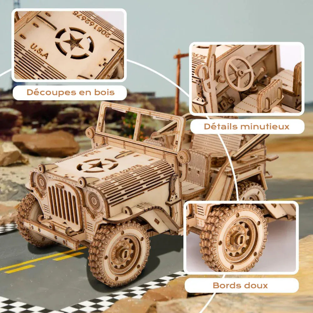 Maquette Voiture 4x4 – Construisez Votre Modèle Réaliste en Bois