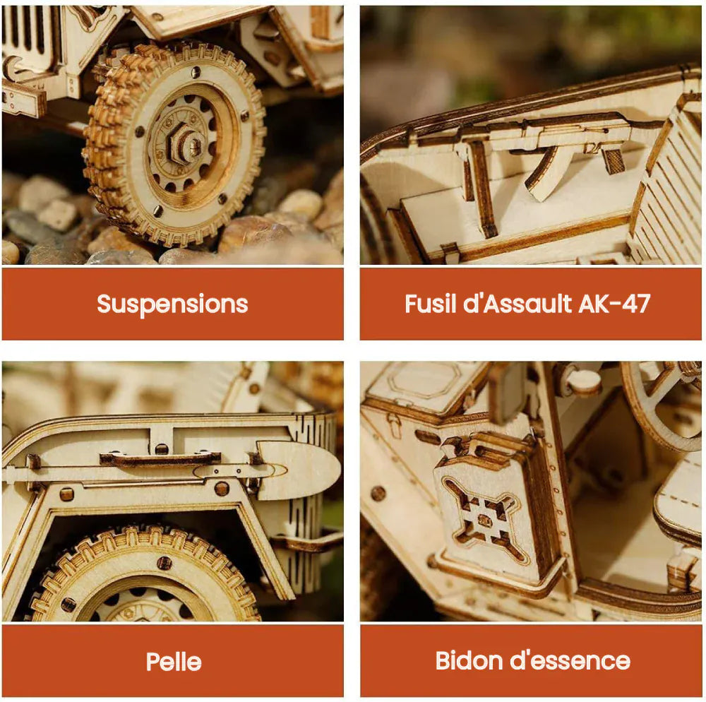 Puzzle 3D Bois Voiture – Construisez et Dévoilez Votre Chef-d’Œuvre